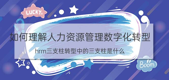 如何理解人力资源管理数字化转型 hrm三支柱转型中的三支柱是什么？